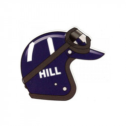 Graham HILL  helmet sticker droit vinyle laminé
