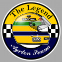 Ayrton SENNA " The Legend " sticker vinyle laminé