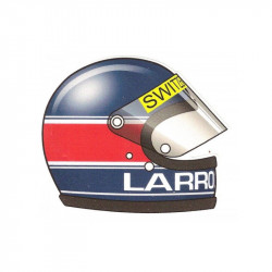 Jacques LAFFITE helmet sticker vinyle laminé