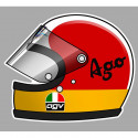 Giacomo AGOSTINI helmet sticker vinyle laminé gauche