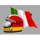 Giacomo AGOSTINI Flag helmet sticker vinyle laminé gauche