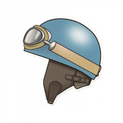 Alberto ASCARI Helmet sticker gauche vinyle laminé