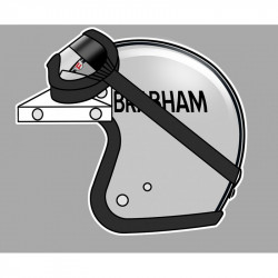 Jack BRABHAM Helmet  sticker gauche vinyle laminé