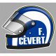 François CEVERT Helmet sticker gauche vinyle laminé