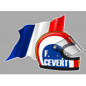 François CEVERT Helmet right flag vinyl decal