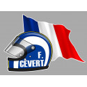 François CEVERT Helmet sticker DRAPEAU gauche vinyle laminé