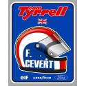 François CEVERT Helmet Tyrell sticker droit vinyle laminé