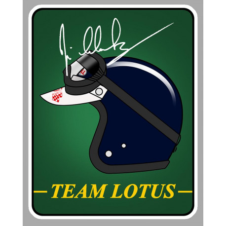 Jim CLARK / LOTUS left Helmet laminated decal