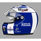 David COULTHARD  helmet sticker gauche vinyle laminé