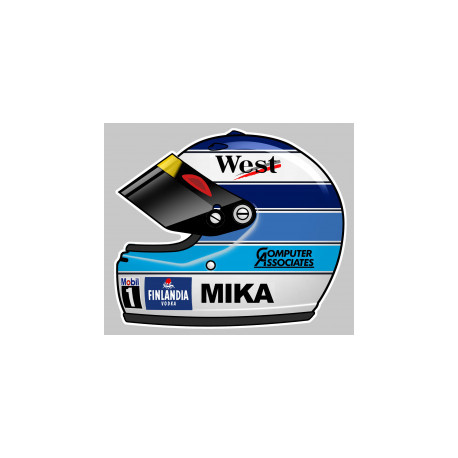 Mika HAKKINEN Helmet Left laminated decal