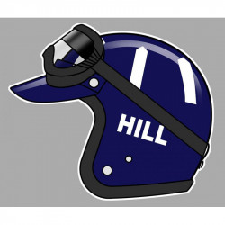 Graham HILL  Helmet left laminated decal