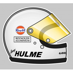 Denny HULME helmet sticker vinyle laminé