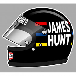 James HUNT left helmet laminated decal
