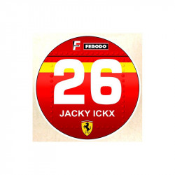 Jacky ICKX n°26 sticker  vinyle laminé