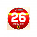 Jacky ICKX n°26 sticker  vinyle laminé