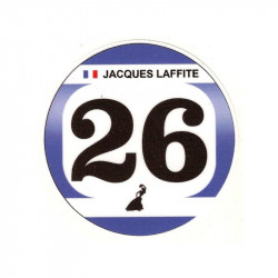 Jacques LAFFITE n°26 sticker vinyle laminé