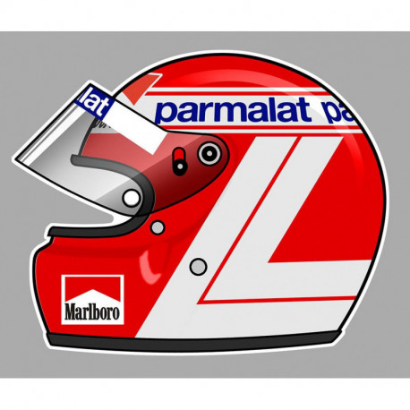 Niki LAUDA helmet sticker vinyle laminé gauche