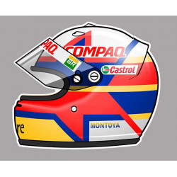 Juan Pablo MONTOYA helmet sticker vinyle laminé gauche