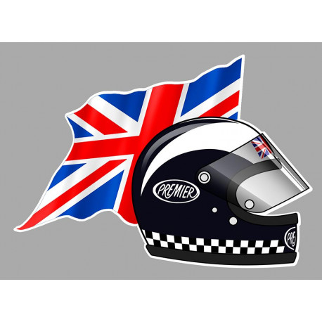 Phil READ Flag helmet sticker droit vinyle laminé