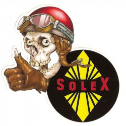 SOLEX Skull head gauche  Sticker vinyle laminé