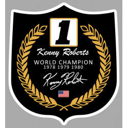 Kenny ROBERTS World Champin  sticker vinyle laminé