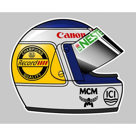 Keke ROSBERG helmet sticker droit vinyle laminé