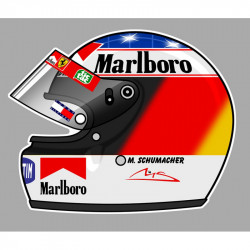 Michael SCHUMACHER  helmet sticker vinyle laminé gauche