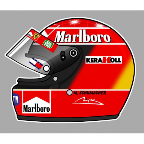 Michael SCHUMACHER  helmet sticker vinyle laminé gauche