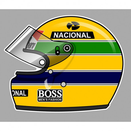 Ayrton SENNA Helmet sticker gauche