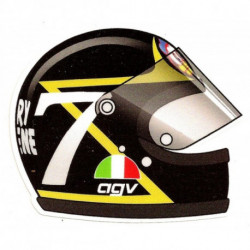 Barry SHEENE right Helmet laminated decal