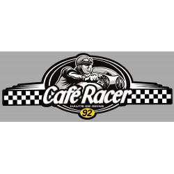 Dept  HAUTS DE SEINE 92 CAFE RACER bretagne   Logo  Sticker vinyle laminé