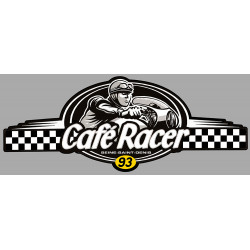 Dept SEINE SAINT DENIS  93 CAFE RACER bretagne   Logo  laminated decal
