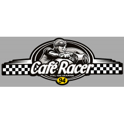 Dept  VAL DE MARNE 94 CAFE RACER bretagne   Logo  Sticker vinyle laminé
