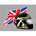 Barry SHEENE Flag sticker vinyle laminé droit