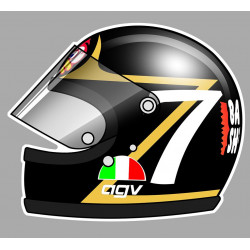 Barry SHEENE helmet sticker vinyle laminé gauche