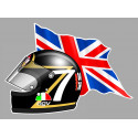 Barry SHEENE Flag sticker vinyle laminé gauche