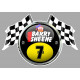 Barry SHEENE n°7 Flags laminated decal