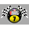 Barry SHEENE n°7 Flags laminated decal
