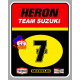 Barry SHEENE N°7 SUZUKI HERON Laminated decal