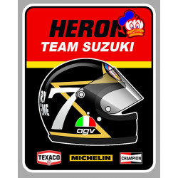 Barry SHEENE SUZUKI  HERON sticker vinyle laminé droit