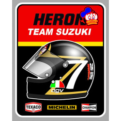 Barry SHEENE left SUZUKI HERON laminated decal