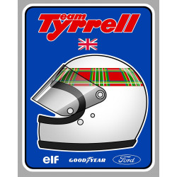 Jackie STEWART TYRELL left  laminated decal