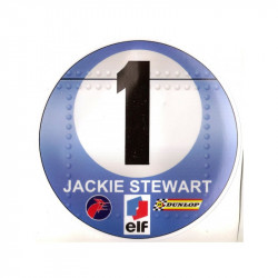 Jackie STEWART n°1 left  laminated decal