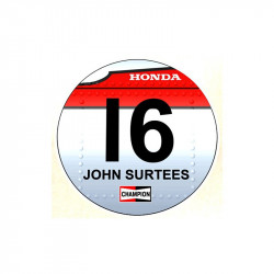 John SURTEES n°16 sticker vinyle laminé