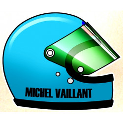 Michel VAILLANT helmet sticker vinyle laminé droit