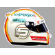 Sebastian VETTEL  helmet sticker vinyle laminé droit