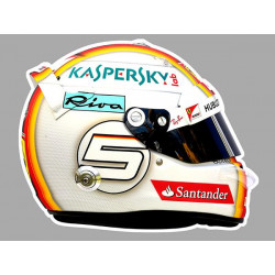 Sebastian VETTEL  helmet sticker vinyle laminé droit