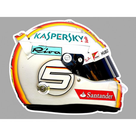 Sebastian VETTEL  helmet sticker vinyle laminé droit