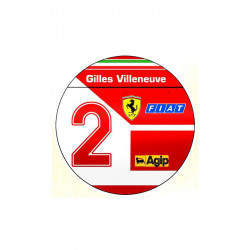 Gilles VILLENEUVE n°2 laminated decal