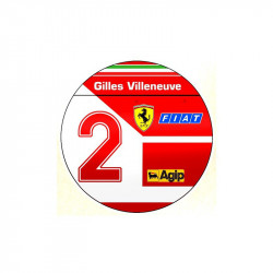 Gilles VILLENEUVE n°2 sticker vinyle laminé